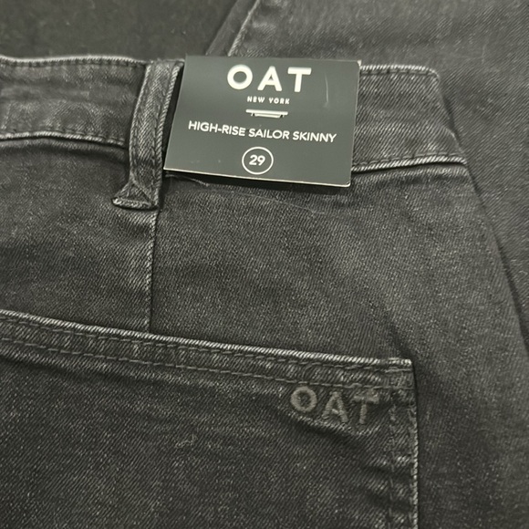 O A T New York high-rise sailor, skinny black jeans, size 29 new with tag - Picture 8 of 8